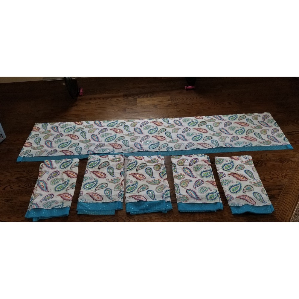 Window Valance 20x 90, multi color boho‎ paisley